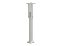 Helloshop26 Lámpara de pie de exterior plateada 60 cm acero inoxidable Plata 02_0042518 Gris Clearance