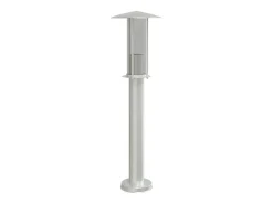 Helloshop26 Lámpara de pie de exterior plateada 60 cm acero inoxidable Plata 02_0042518 Gris Clearance