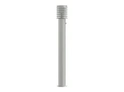 Helloshop26 Iluminación Exterior-Lámpara de pie de exterior con sensor acero inoxidable plateado Plata 02_0042525 Gris