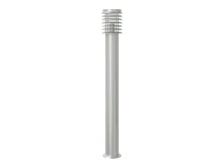 Helloshop26 Iluminación Exterior-Lámpara de pie de exterior con sensor acero inoxidable plateado Plata 02_0042525 Gris