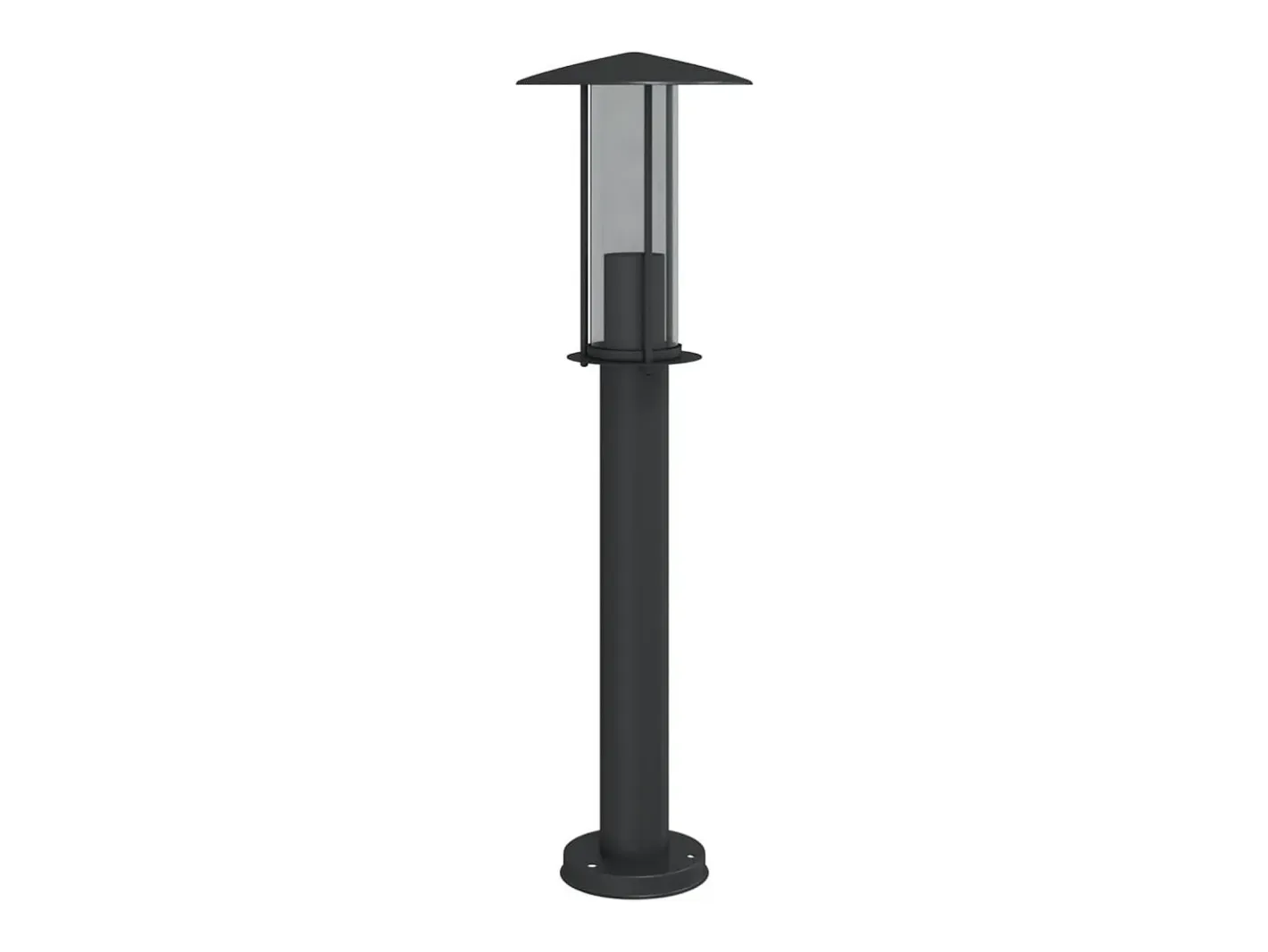 Helloshop26 Lámpara de pie de exterior 60 cm acero inoxidable negro 02_0042510 Gris
