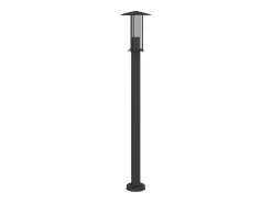 Helloshop26 Lámpara de pie de exterior 100 cm acero inoxidable negro 02_0042503 Gris