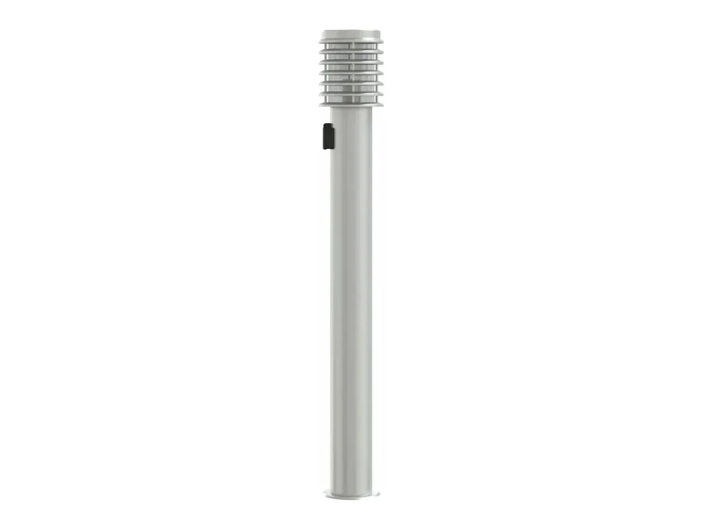 Best Helloshop26 Lámpara de pie de exterior con salida plateada 110 cm acero inoxidable Plata 02_0042532 Gris