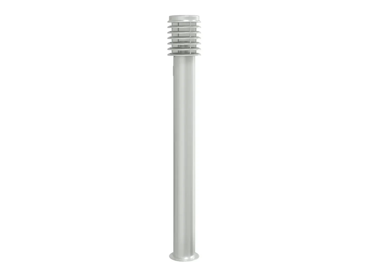 Best Helloshop26 Lámpara de pie de exterior con salida plateada 110 cm acero inoxidable Plata 02_0042532 Gris
