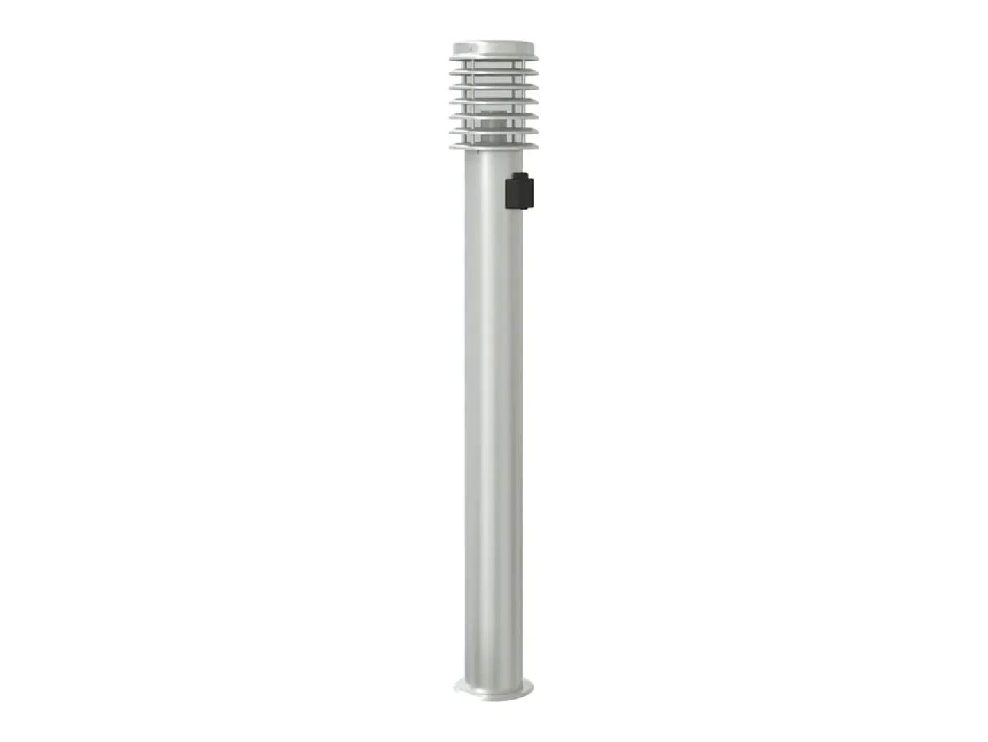 Best Helloshop26 Lámpara de pie de exterior con salida plateada 110 cm acero inoxidable Plata 02_0042532 Gris