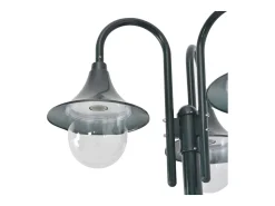 Helloshop26 Lámpara de pie de jardín E27 220 cm aluminio 3 faroles oscuro 02_0042543 Verde Hot