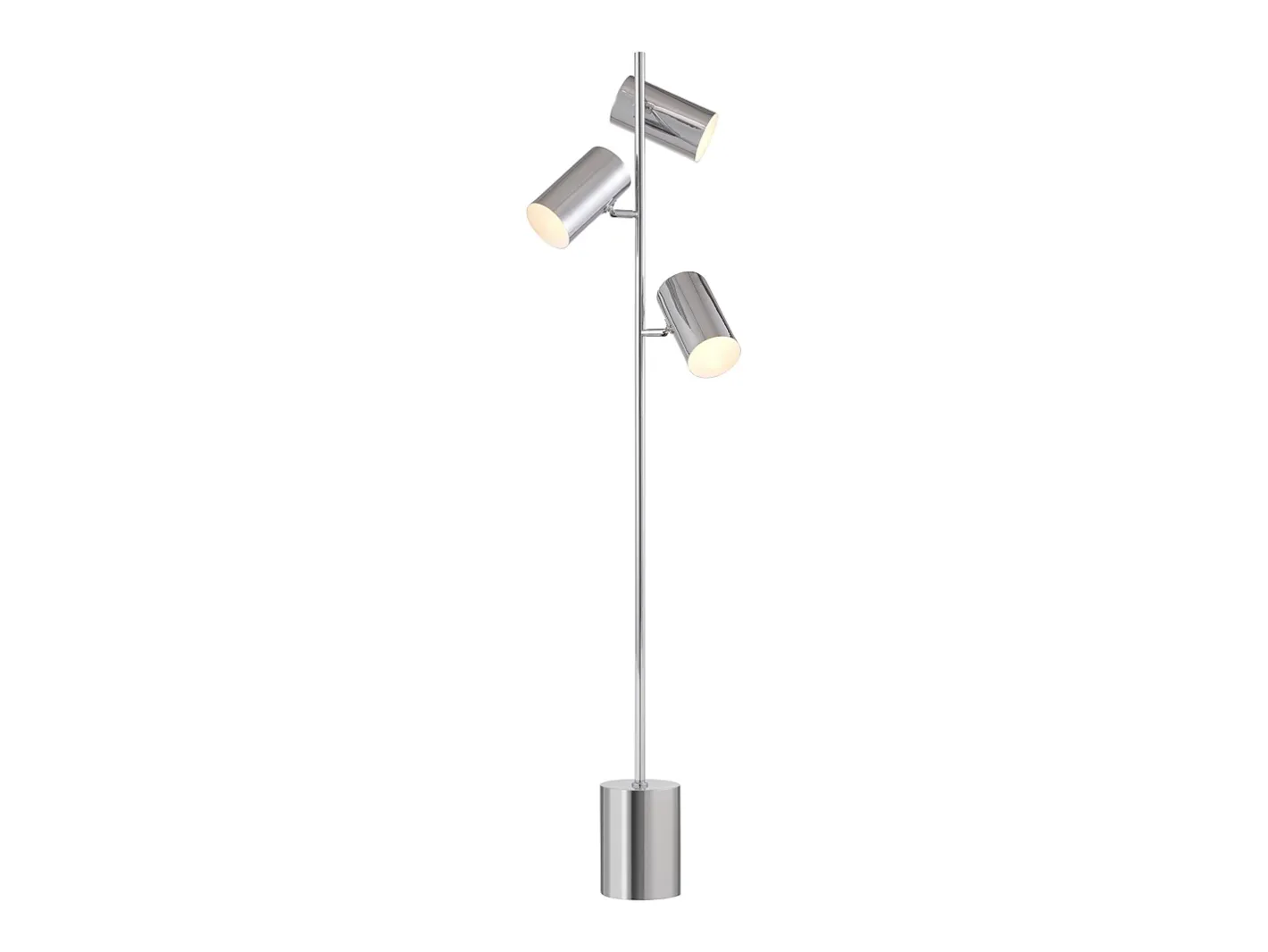 OZAIA Lámpara De Pie-Lámpara de pie de latón dorado D.32 x Alt.155 cm - KINLEY Plateado