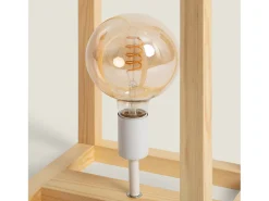 Ledkia Lámpara De Pie-Lámpara de Pie de Madera Coba Natural Multicolor