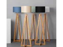 Ledkia Lámpara De Pie-Lámpara de Pie de Madera Korsade Blanco