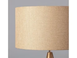 Clearance Ledkia Lámpara de Pie de Madera y Tela Wolby Beige Multicolor