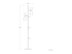Online Ledkia Lámpara de Pie de Metal 2 Focos Jigger Negro / Dorado Multicolor