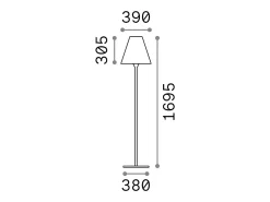 Ideal Lux Lámpara de pie de metal para exterior Blanco