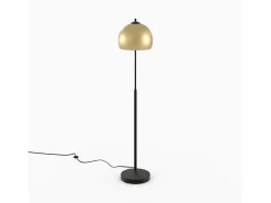 Rendez-Vous Déco Lámpara De Pie-Lámpara de pie de metal de color latón - Dinard Negro / Dorado