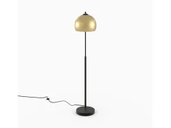 Rendez-Vous Déco Lámpara De Pie-Lámpara de pie de metal de color latón - Dinard Negro / Dorado