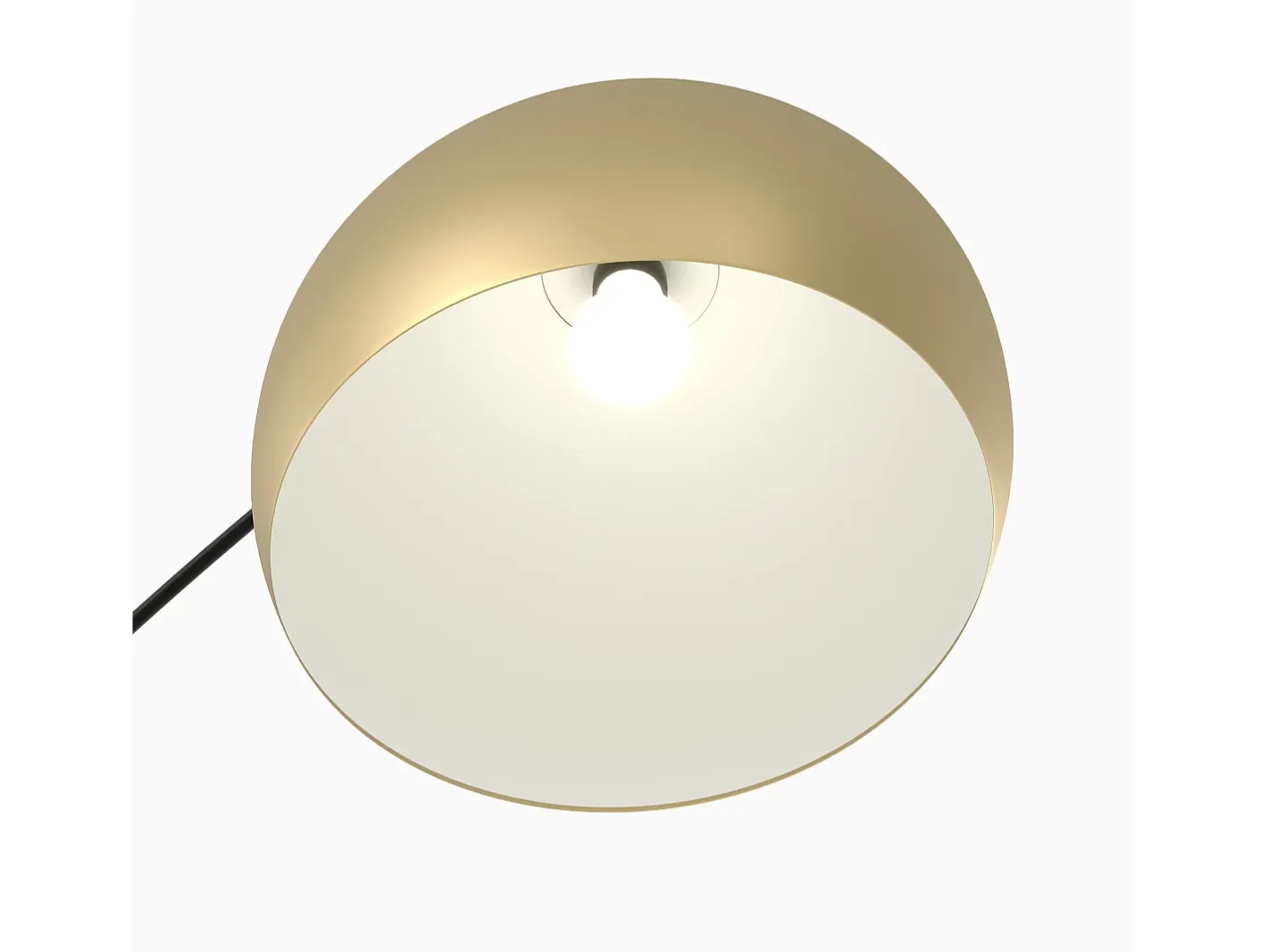 Rendez-Vous Déco Lámpara De Pie-Lámpara de pie de metal de color latón - Dinard Negro / Dorado