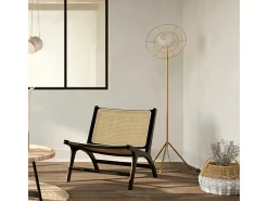 Rendez-Vous Déco Lámpara De Pie-Lámpara de pie de metal 156 cm - Bandia Dorado