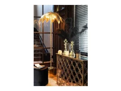 J-Line Lámpara de pie de metal 77x77x133 cm Dorado New