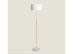 Ledkia Lámpara de Pie de Metal Wifi con Regulador Silinda Blanco Multicolor Outlet