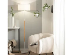 Ledkia Lámpara de Pie de Metal Wifi con Regulador Silinda Blanco Multicolor Outlet