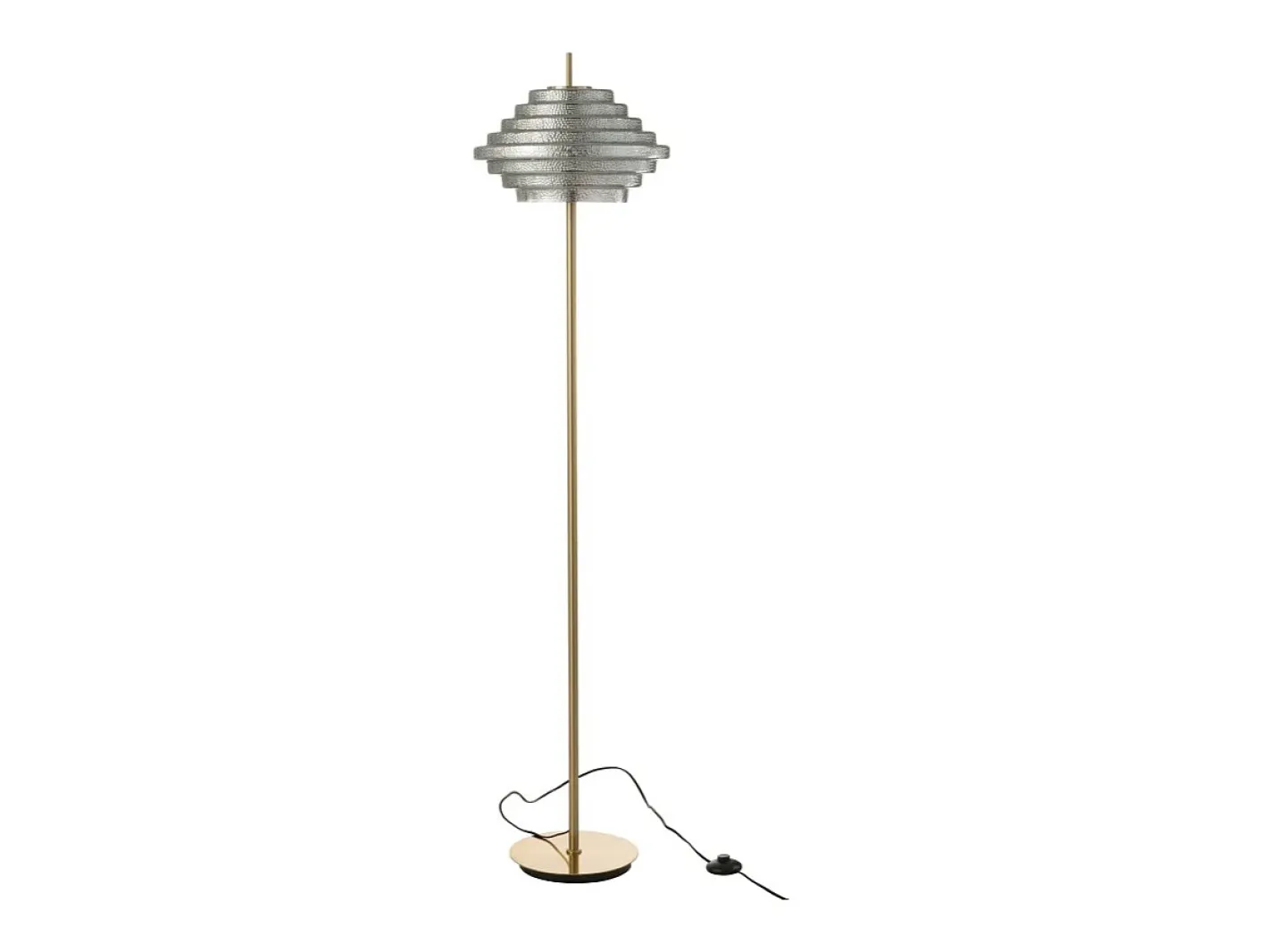 J-Line Lámpara de pie de vidrio 154x36x36 cm Dorado