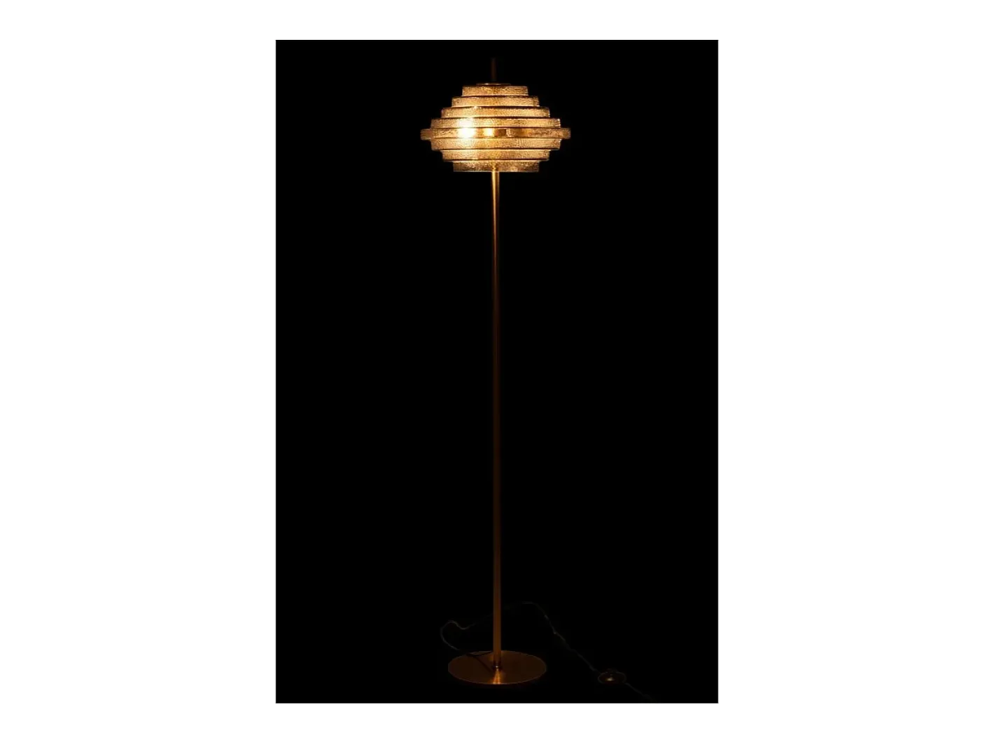 J-Line Lámpara de pie de vidrio 154x36x36 cm Dorado