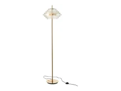 J-Line Lámpara De Pie-Lámpara de pie de vidrio y metal 36x36x154 cm Dorado
