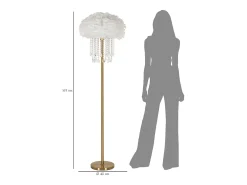 Lámpara de pie Diamon Cm Ø40X165 Blanco
