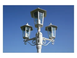 Helloshop26 Lámpara de pie doble para exterior verde 215 cm luminaria decorativa 2402082 Negro