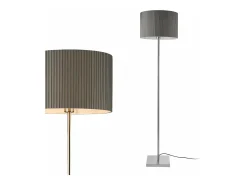 Helloshop26 Lámpara De Pie-Lámpara de pie estructura de metal pantalla de tela 1 bombilla E27 151 cm 03_0002435 Gris