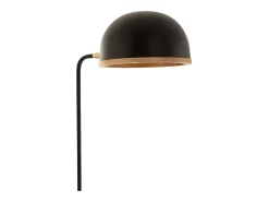 J-Line Lámpara De Pie-Lámpara de pie evy hierro/madera /natural Alt. 130 cm Negro