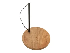 J-Line Lámpara De Pie-Lámpara de pie evy hierro/madera /natural Alt. 130 cm Negro