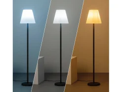 Discount Ledkia Lámpara de Pie Exterior de Aluminio Maipo Negro Multicolor