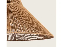 Ledkia Lámpara De Pie-Lámpara de Pie Exterior Metal y Cuerda Montreal Natural Multicolor