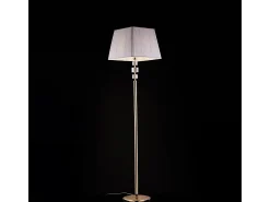 Hot Lámpara de pie Franz en oro y cristal 1 luz con pantalla dm.45 .180 Ø40 BL275-PH-OR Multicolor