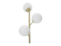 Lámpara de Pie Glamy 3 Luces Metal Dorado Ø 36x190 cm Blanco Discount