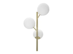 Lámpara de Pie Glamy 3 Luces Metal Dorado Ø 36x190 cm Blanco Discount