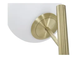 Lámpara de Pie Glamy 3 Luces Metal Dorado Ø 36x190 cm Blanco Discount