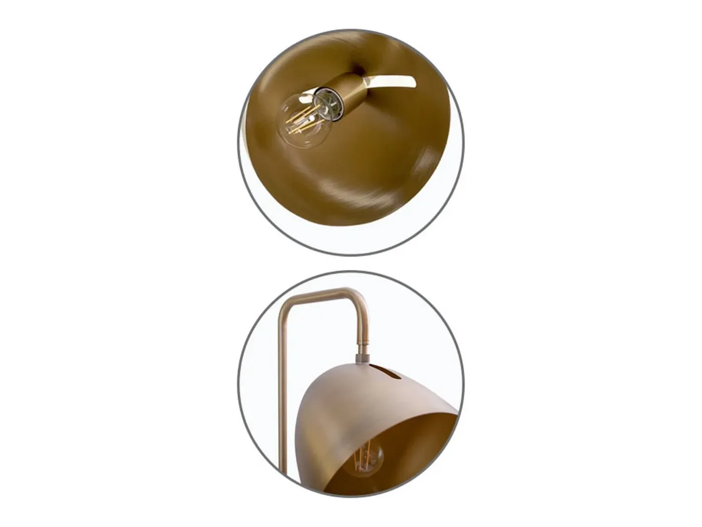 Lámpara de pie Inoi Lumit 28W bronce Ø40x150 cm Marru00f3n Outlet