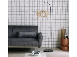 Sale Sweeek Lámpara de pie interior de ratán natural h 170cm natural Marru00f3n