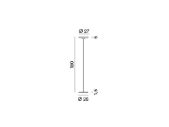 Lámpara De Pie-Lámpara de pie LED Balance 25 W, 3000 K, 180 cm de altura, 2376 lm, con interruptor de encendido/apagado y regulador de intensidad, - Perenz Blanco