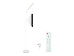 New NETTLIFE Lámpara de pie LED para sala de estar, regulable, blanca, 11 W, flexible, 360°, para sofá Blanco
