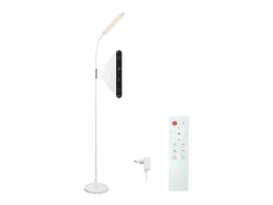 New NETTLIFE Lámpara de pie LED para sala de estar, regulable, blanca, 11 W, flexible, 360°, para sofá Blanco