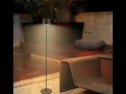 Clearance NETTLIFE Lámpara de pie LED para salón de 120 cm: Lámpara de pie solar para exterior táctil regulable 3000K-6500K con batería recargable USB-C altura ajustable Negro