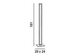Lámpara De Pie-Lámpara de pie LED Perenz 27w 2495lm, regulable e inclinable, h.161cm, CCT, negra, 6633 NCT Negro