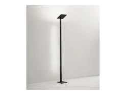 Lámpara De Pie-Lámpara de pie LED QUADRA negra de metal H.180 cm Perenz Negro