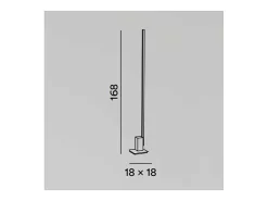 Lámpara de pie LED SYNCRO de metal H.168 cm Perenz Negro New