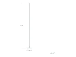 Ledkia Lámpara De Pie-Lámpara de Pie LED 27W Metal Meghri Negro