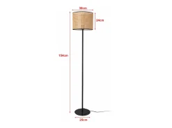 Clearance Helloshop26 Lámpara de pie luminaria 154 x 30 cm color y beige 03_0007271 Negro