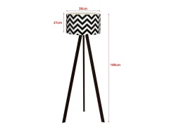 Helloshop26 Lámpara de pie luminaria 140 cm de alto casquillo E27 blanco/ 03_0007297 Negro Hot