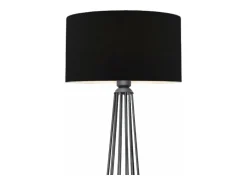 Helloshop26 Lámpara de pie luminaria altura 155 cm casquillo E27 antracita/ 03_0007288 Negro New